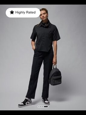 Jordan Womens Woven Pants Off Noir Black NWT Size Large 12/14